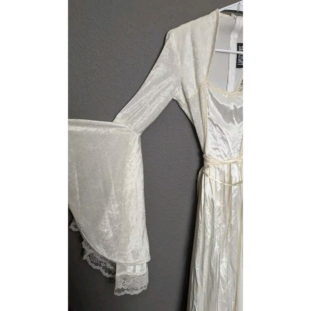 Vtg Lip Service Velvet Dress 90s Goth Grunge Victorian Revival elven Wedding - Picture 6 of 13